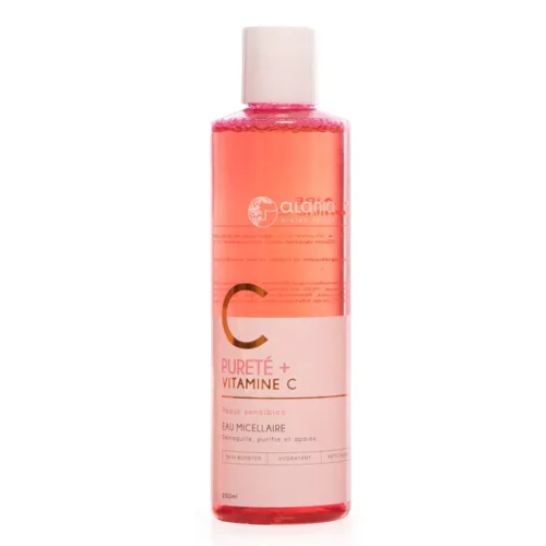 ALANIA PURETE+ VITAMINE C EAU MICELLAIRE offre un nettoyage doux tout en apaisant la peau et en éliminant les impuretés pour un teint frais et éclatant à chaque utilisation. Sa formule skin booster procure pureté et fraîcheur à votre peau.