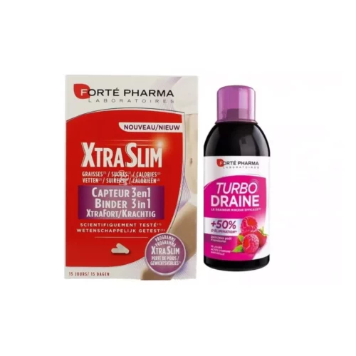 forte pharma xtra slim 3 en 1 framboise  60gel+turbodraine