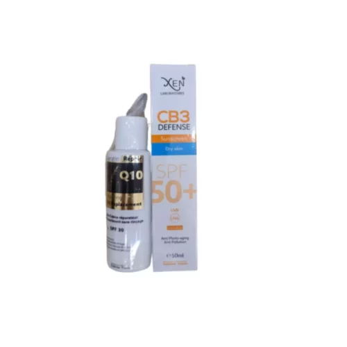 xen cb3 defence ecran solaire invisible spf50+ peaux seches +ac-noz gel