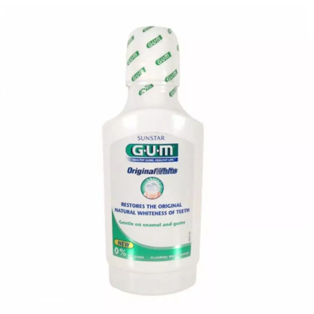 gum bain de bouche original white 300ml