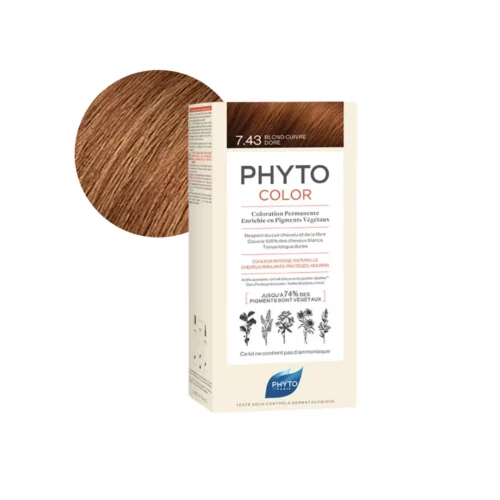 phyto phytocolor 7.43 blond cuivré doré