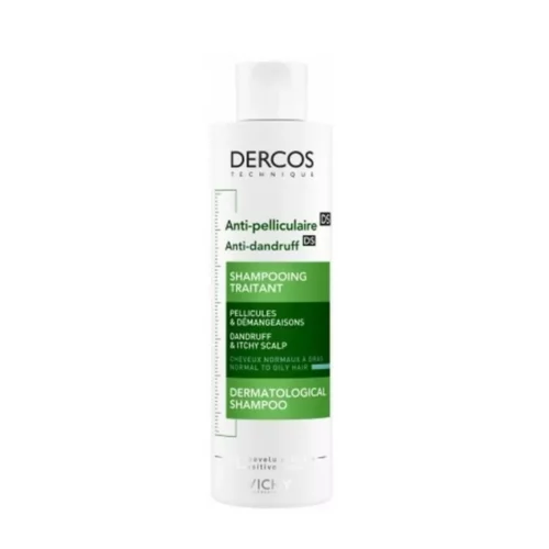 vichy dercos anti-pelliculaire ds shampooing traitant cheveux normaux à gras