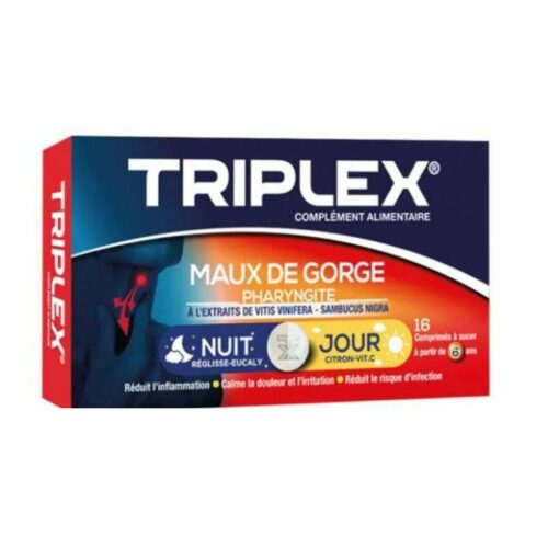 triplex jour nuit maux de gorge 16 comprimes