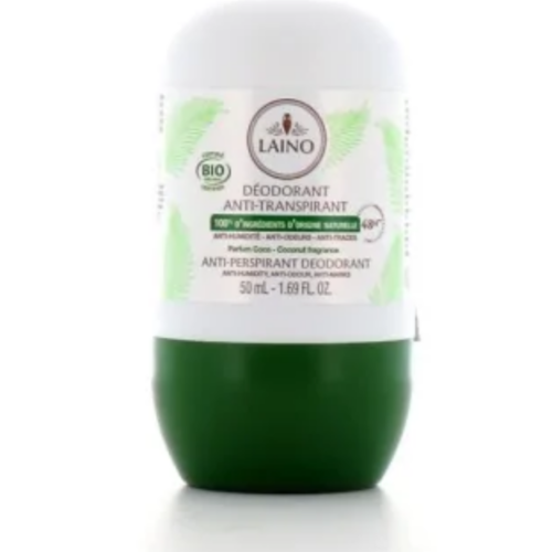 laino deodorant anti transpirant 48h coco bio roll on 50ml