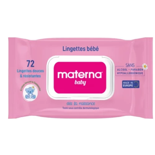 Materna lingette bebe rose 72 pc