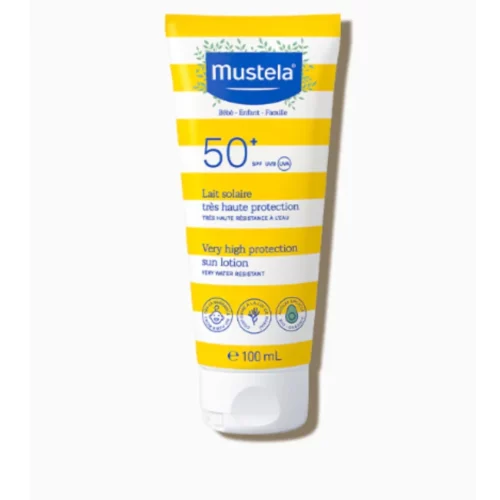 Mustela 50+ lait bebe waterproof 100ml