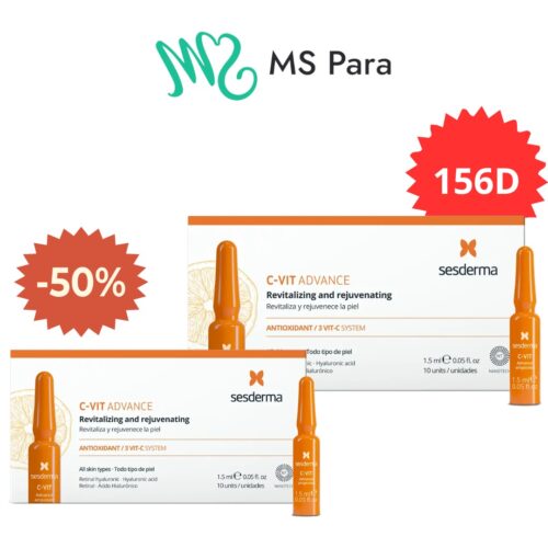 SESDERMA C-VIT SERUM INTENSIF 10 AMPOULES - 50% 2éme