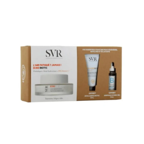 SVR COFFRET [C20] BIOTIC CREME REGENERANTE ECLAT 50ML+[COLLAGEN] BIOTIC 15ML+[B3] AMPOULE HYDRA 10ML