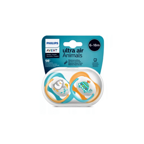 AVENT SUCETTES ULTRA AIR ANIMALS GARÇON 6-18M
