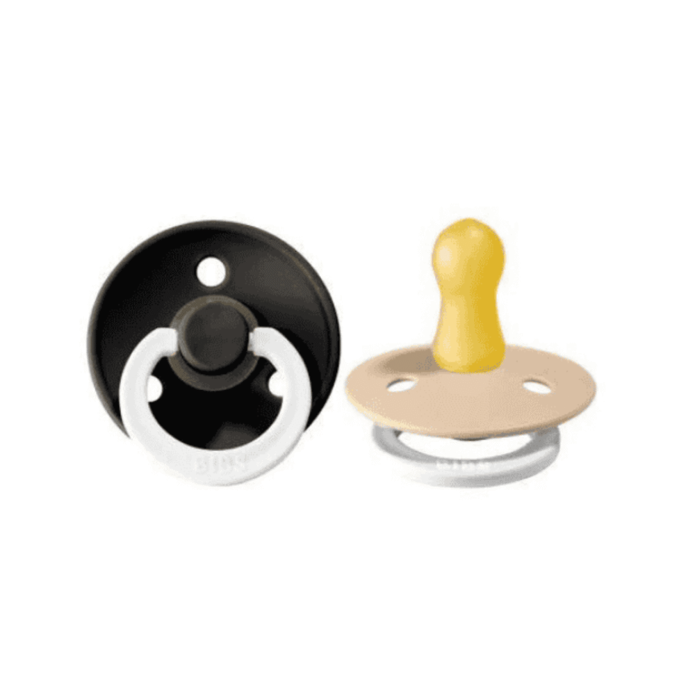 BIBS 02 SUCETTES PACIFIER BLACK GLOW VANILIA GLOW SIZE 1