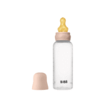 BIBS 2 SUCETTES COLOUR NATBIBS BIBERON BOTTLE LATEX MEDIUM FLOW BLUSH 270MLURAL RUBBER JASMINE BLUSH MIX SIZE 1