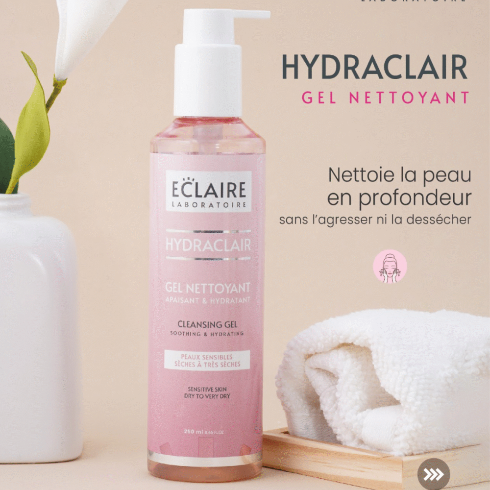 ECLAIRE Hydraclair gel nettoyant peau sèche à très sèche 250 ML