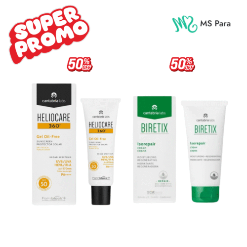 HELIOCARE 360° GEL OIL FREE SPF50+ 50ML (-50%)+ISOREPAIR CREME HYDRATANTE REGENERANTE 50ML (-50%)