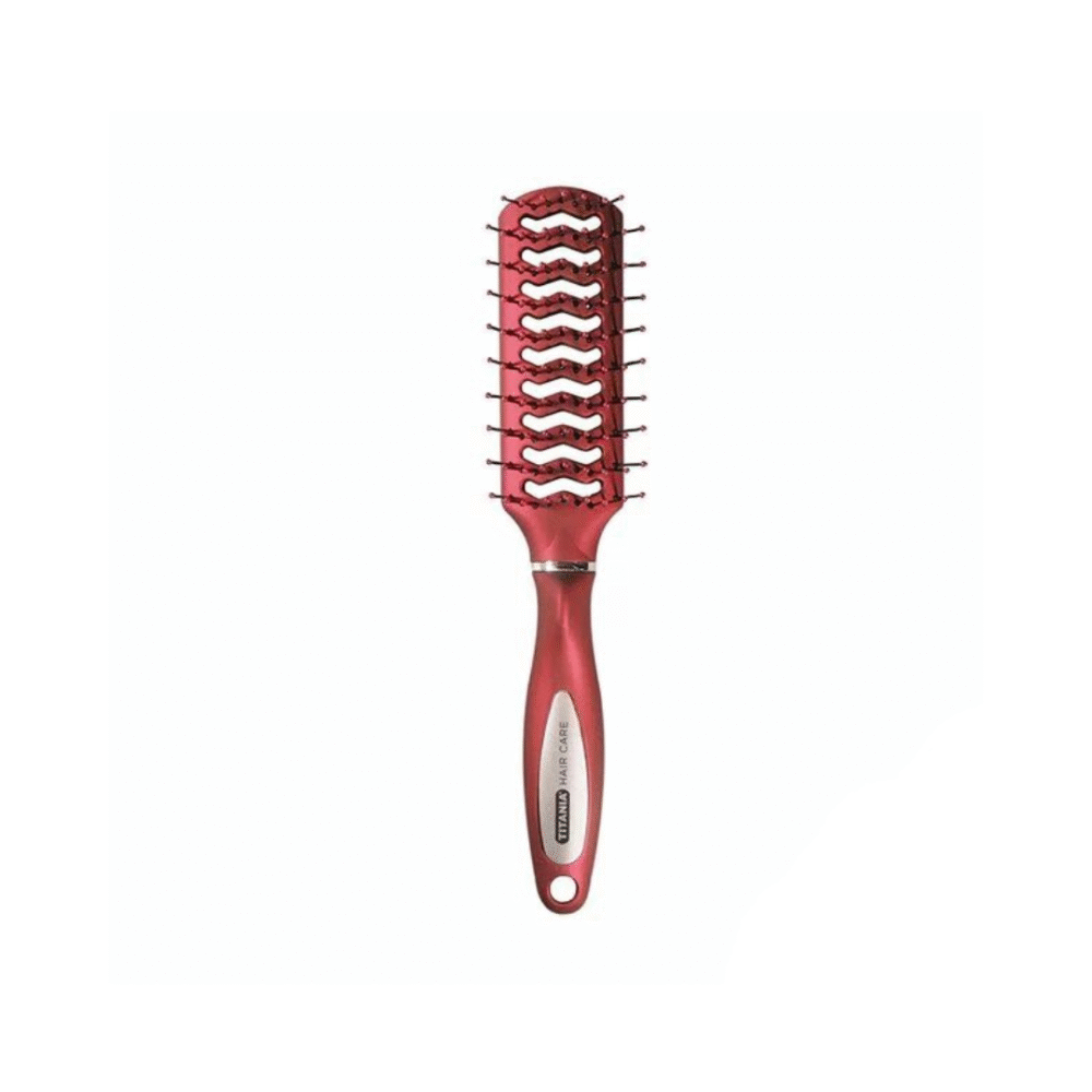TITANIA BROSSE DOUBLE TUNNEL 9 RANGEES ROUGE 1634