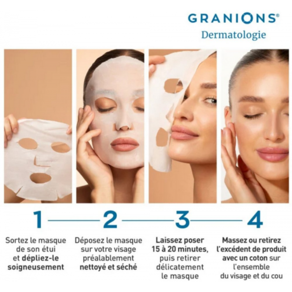 Granions Dermatologie Masque Anti-Âge x 2 + 1 Offert (3)