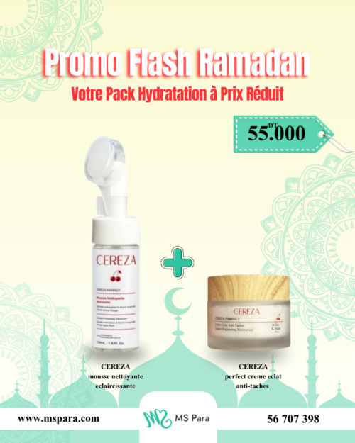 Promo Ramadan : Cereza Mousse Nettoyante & Crème Éclat Anti-Taches