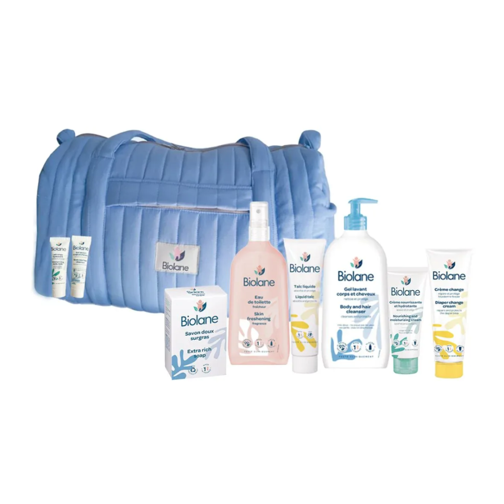 BIOLANE SAC MAMAN MATELASSE (BLEU)