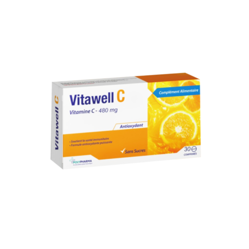 POLYPHARMA Vitawell C 480 mg, 30 comprimés